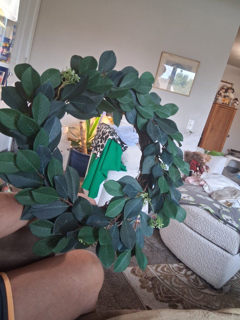 Threshold Quality & Design Faux Eucalyptus Wreath, 22 in Diameter - New with Tags