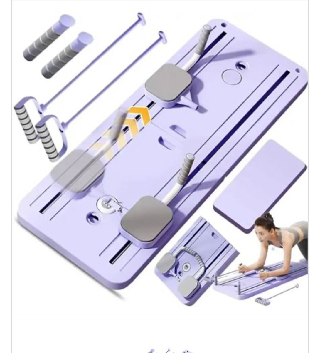 Pilates Reformer Board Multifunctional Abdominal Board Ab Core Trainer Purple