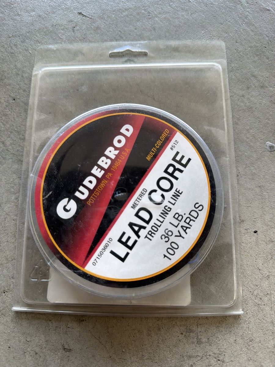 Gudebrod Metered Lead Core Trolling Line #512 - 36 LB, 100 Yards, Multi-Colored