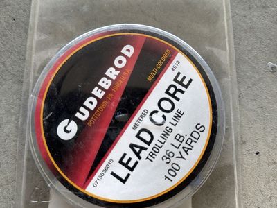 Gudebrod Metered Lead Core Trolling Line #512 - 36 LB, 100 Yards, Multi-Colored