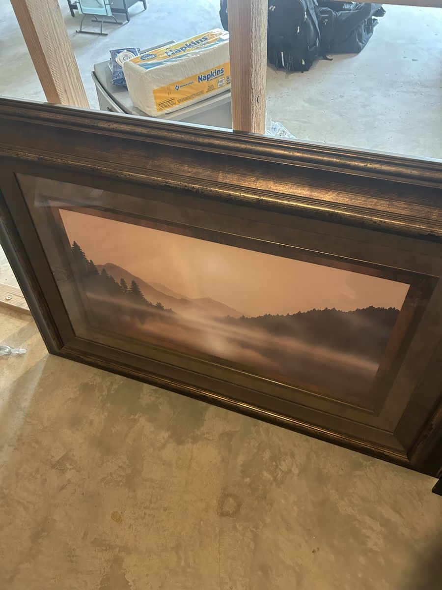 Framed Nature Art Prints - Set of 3 (Lake, Tree, Forest) - Bronze Frames
