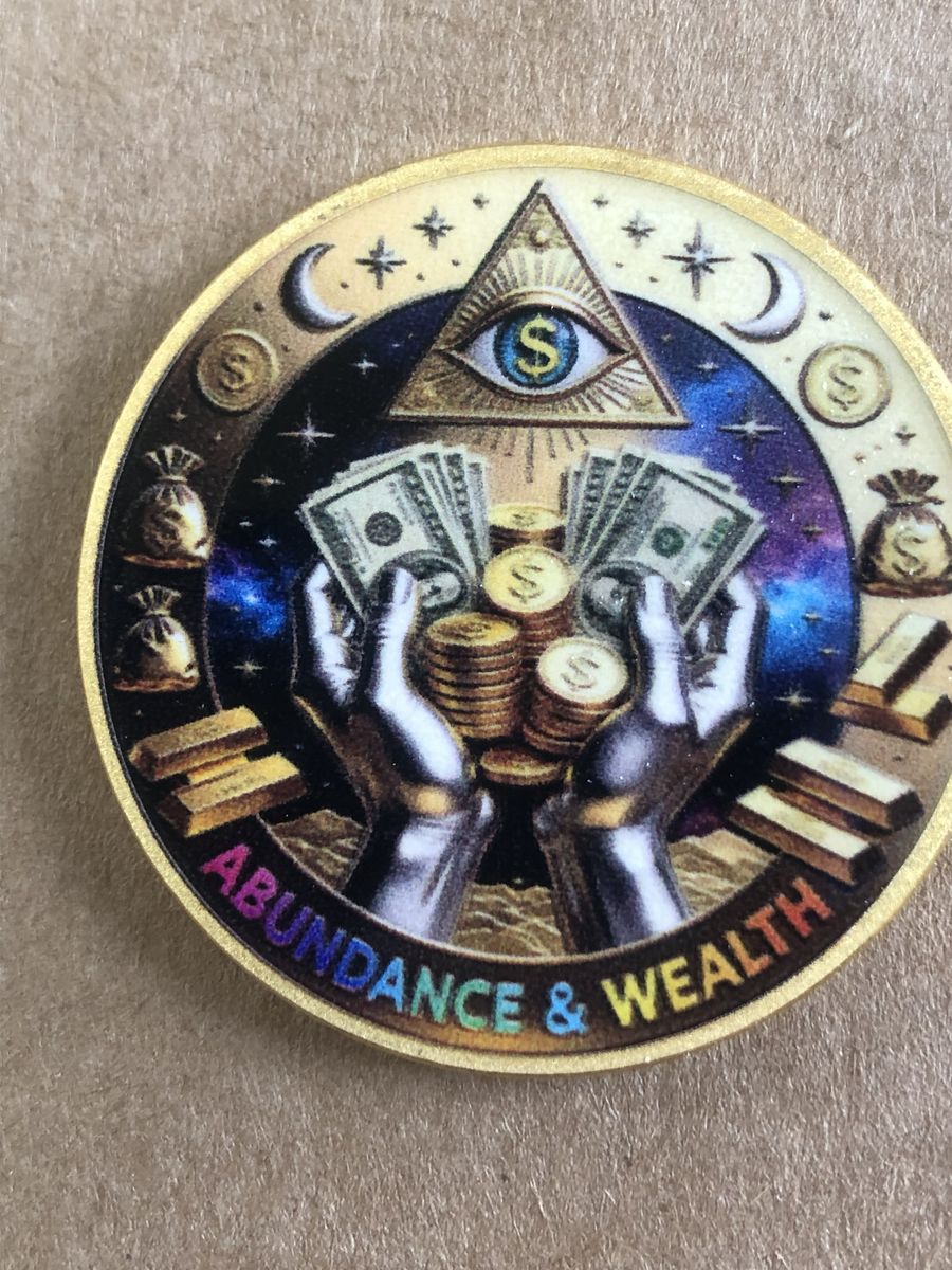 Abundance and Wealth Metal Coin