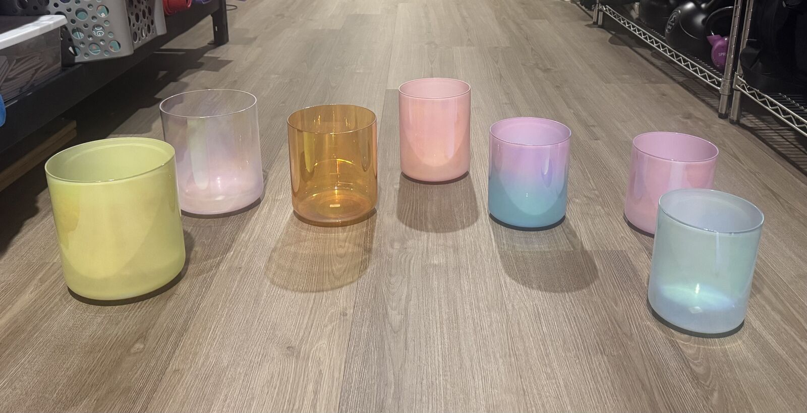 7 Piece Clear Quartz Crystal Chakra Singing Bowl Set