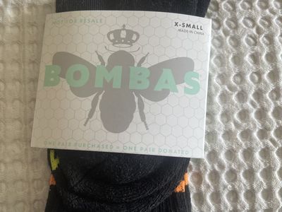 Bombas Kids X-Small Black Ankle Socks