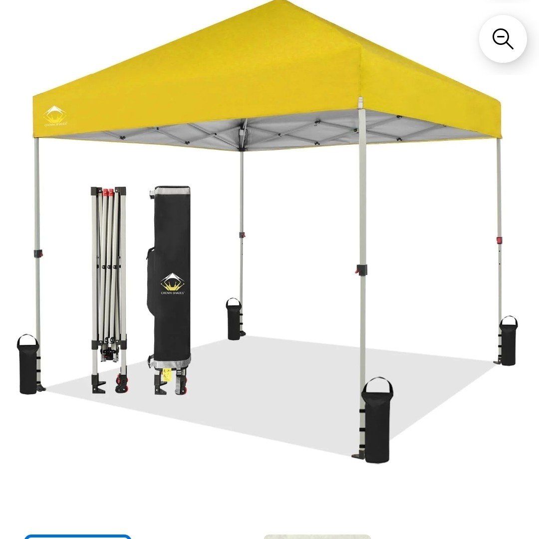 8 x 8 Crown Shade Instant Canopy Yellow