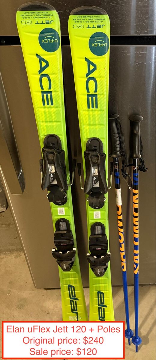 Elan Uflex Jett 120 + Poles