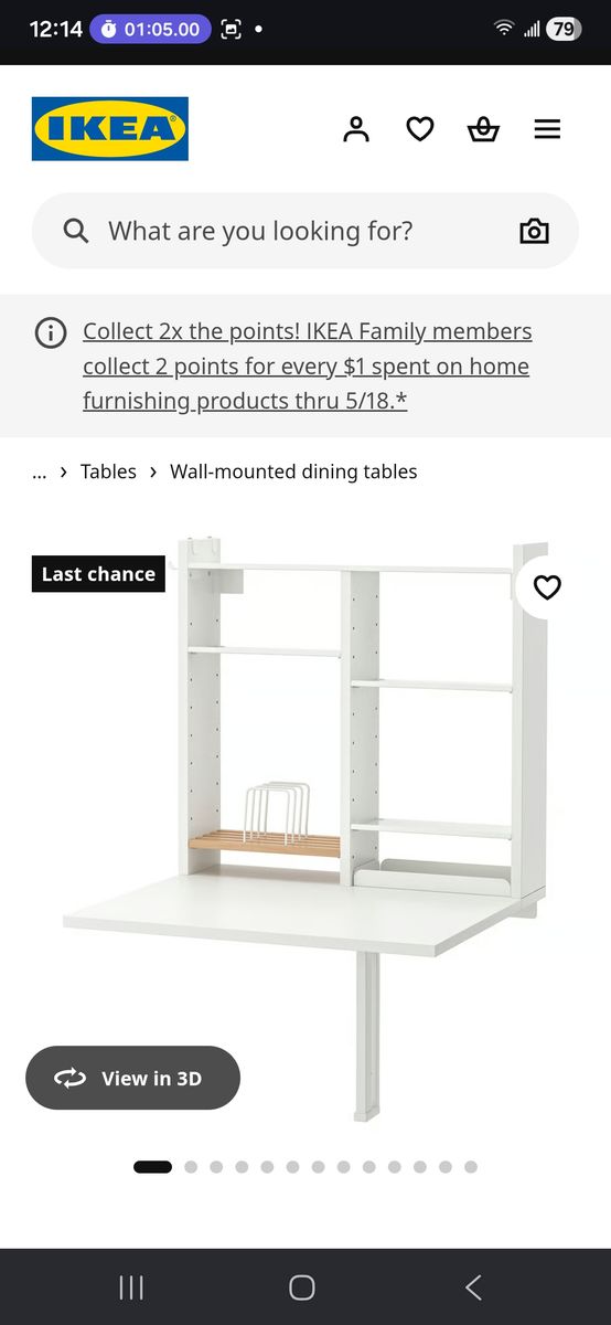 Ikea Norberg wall desk