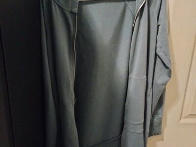 Grey hooded cardigan