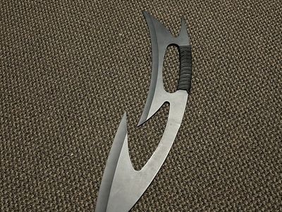 Black Fantasy Dagger / Knife with Sheath - Decorative Prop, Cosplay