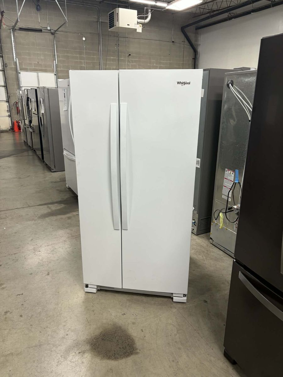 NEW WHIRLPOOL 33 INCH WHITE SIDE BY SIDE