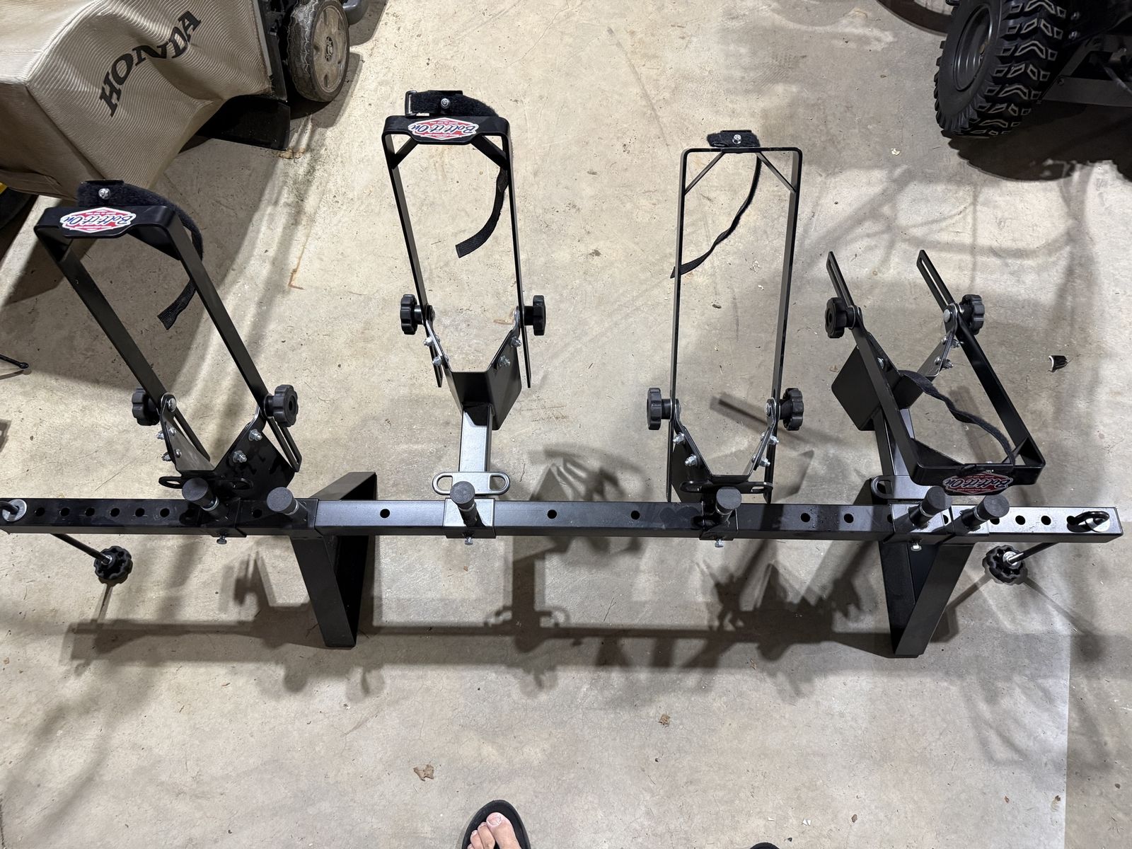 Bolt It On Dirt Bike Stand / Wheel Chock Rack System