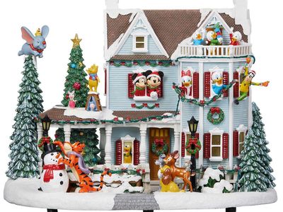 Disney Animated Holiday House, with Lights, Music, and Spinning Christmas Tree 1487750 #88134