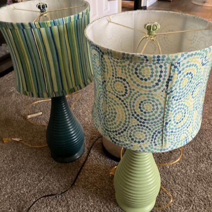 2 Green/Blue Lamps