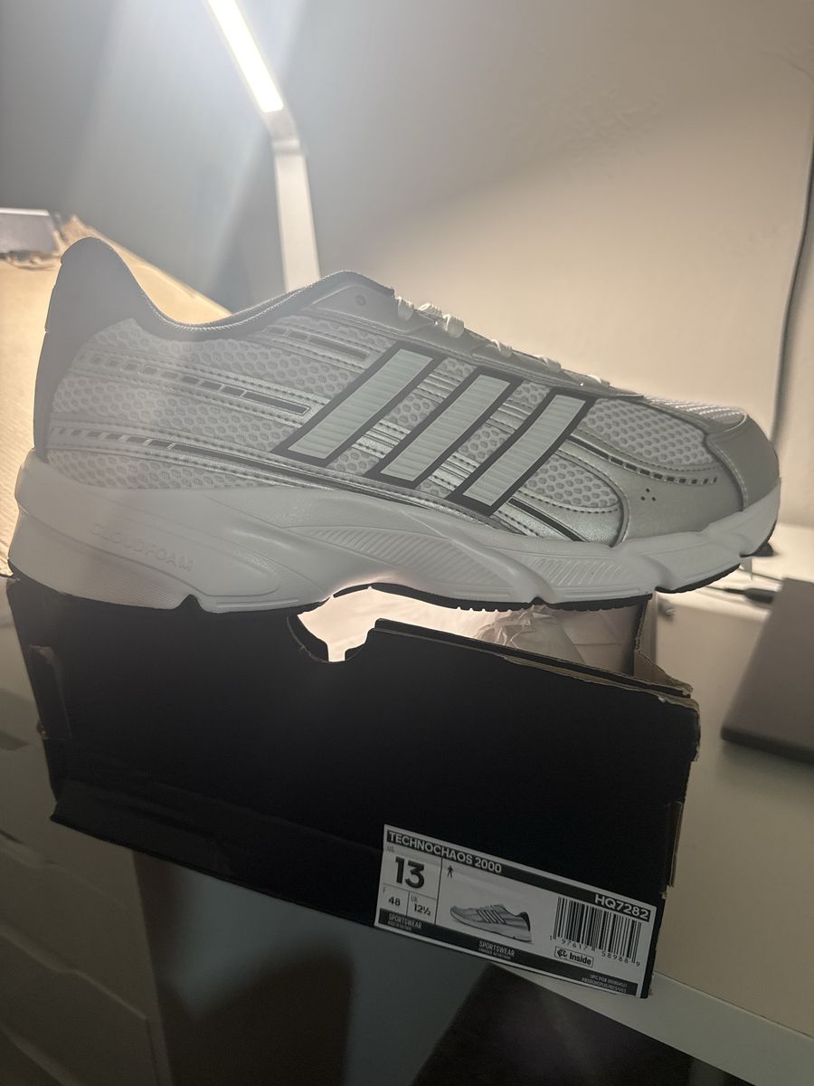 Adidas Technochaos 2000 Men's Sneakers Size 13 Cloudfoam White Silver