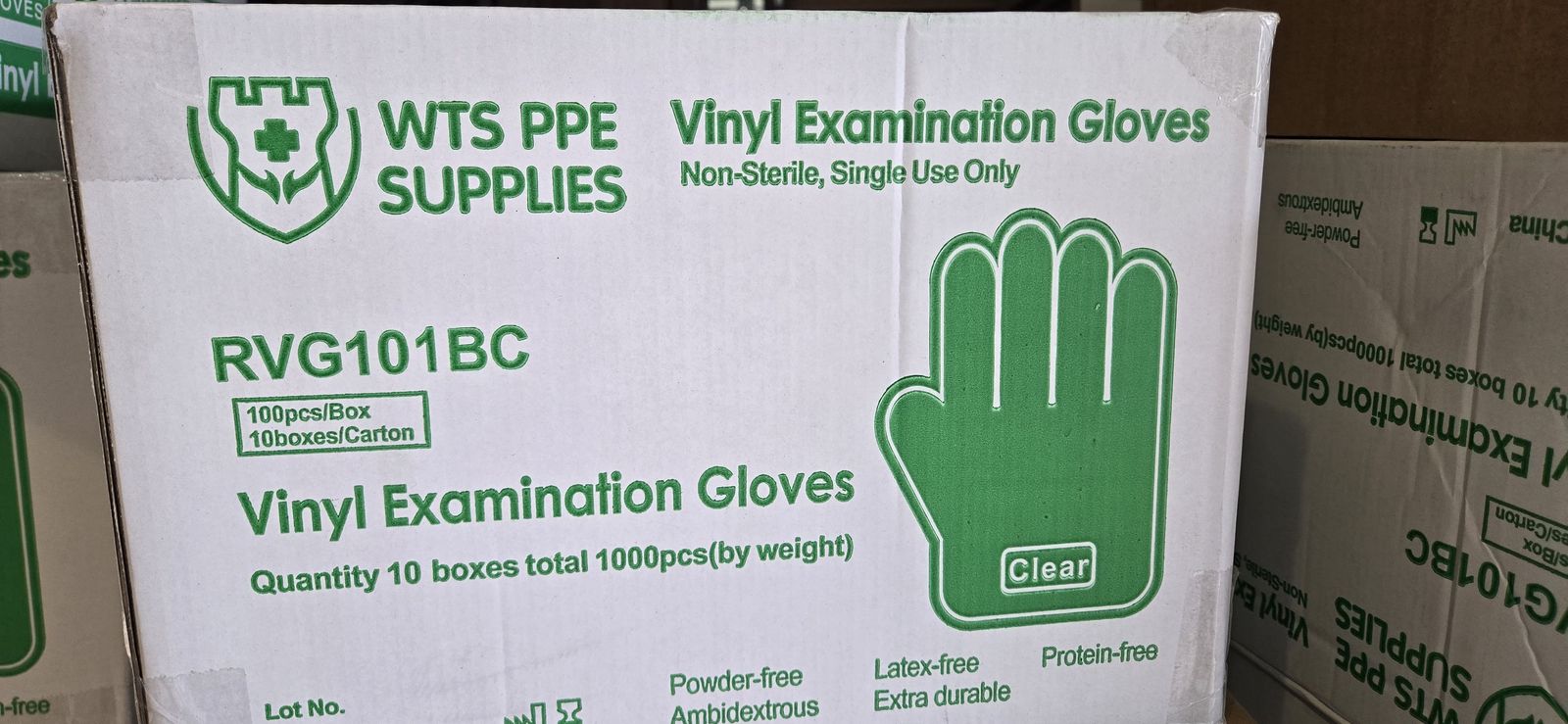 WTS PPE Vinyl Examination Gloves (small)