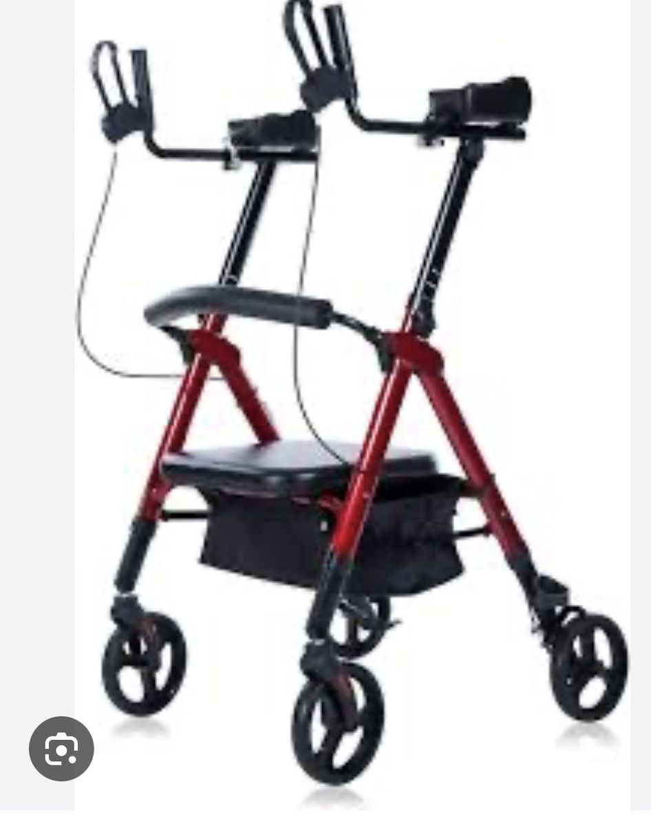 Upright Rollator Walker with Padded Armrests – Excellent Condition
