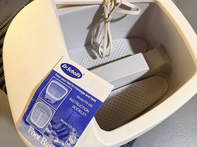 Vintage Dr. Scholl's Foot Bath Massager Model FR-100