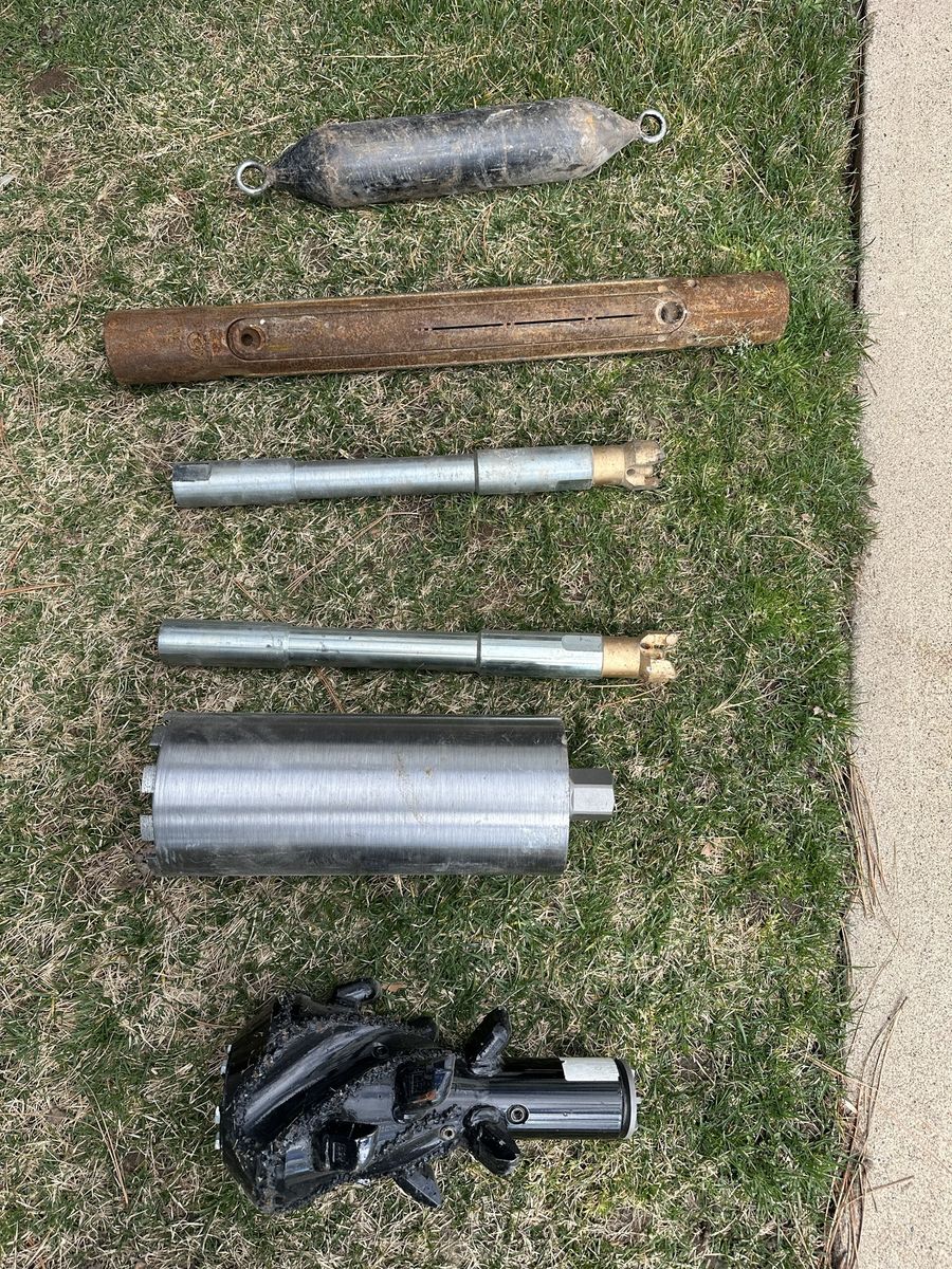 Lot of directional bore and underground tooling