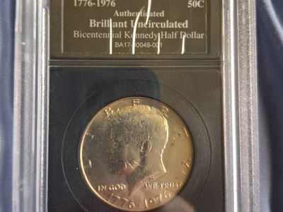 send offer! 1776-1976 Bicentennial Kennedy Half Dollar Authenticated Brilliant Uncirculated in Slab