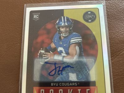 Jaren Hall 2023 Panini Legacy Rookie Autograph BYU Cougars RC Football Card