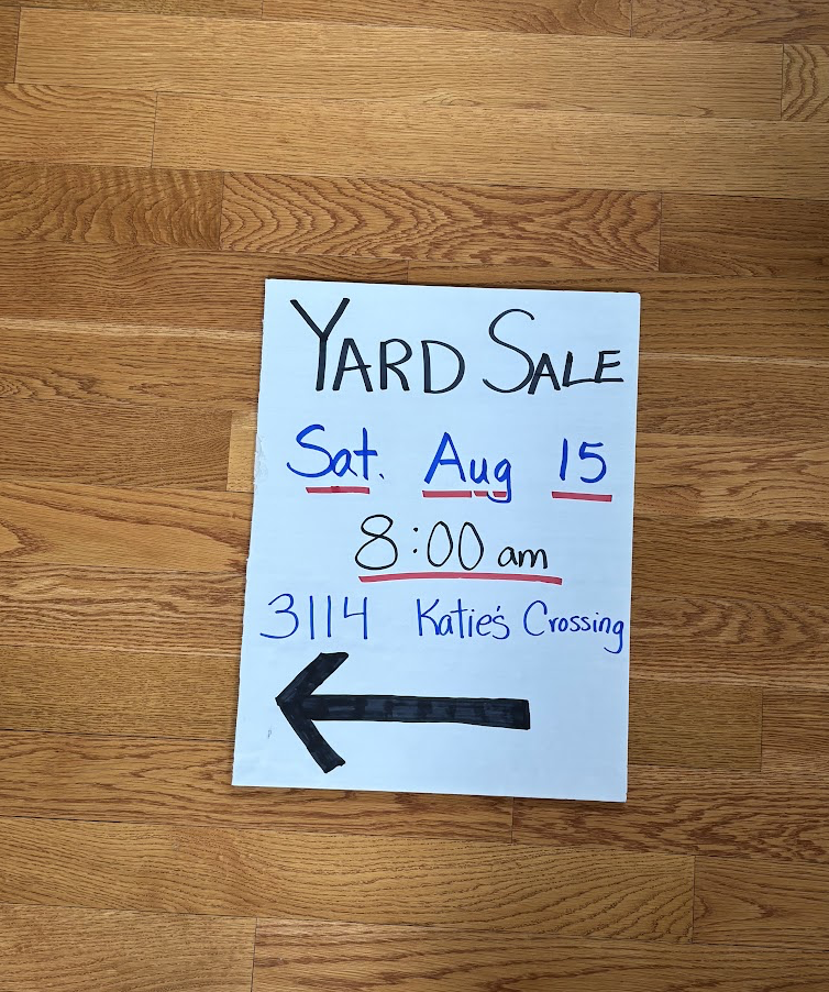 Garage Sale – Sat. August 15th 8:00 AM