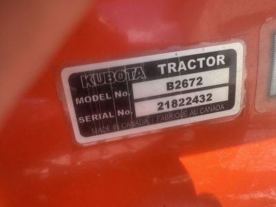 Kubota B2672 Tractor Front Blade - Made in Canada - Heavy-Duty Construction