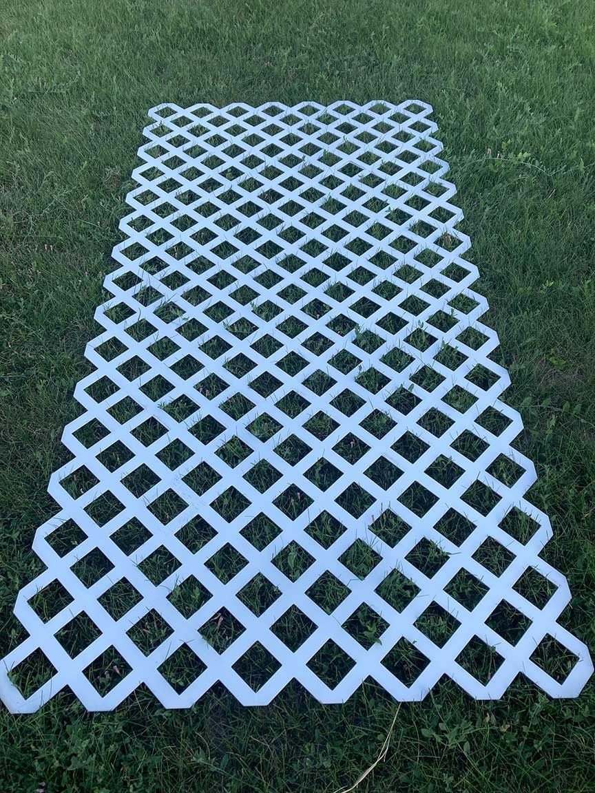 White Vinyl Lattice Panel Trellis 4x8 for Garden or Fencing