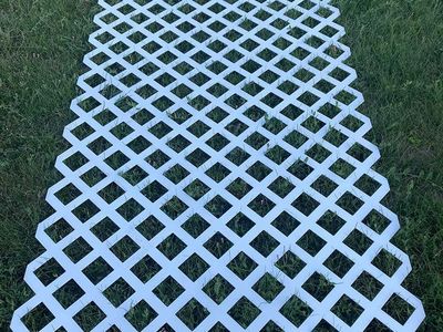 White Vinyl Lattice Panel Trellis 4x8 for Garden or Fencing