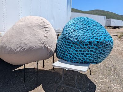 Set of Two SuperSac 6 Foot LoveSacs Love Sacks Plush Recliner Seating Balls