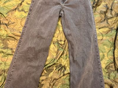 H&M Straight Leg Jeans Grey/Black Wash - Size 12