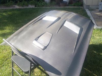 Carbon Fiber Hood with Vents - Lightweight Performance for Aftermarket Car Enthusiasts