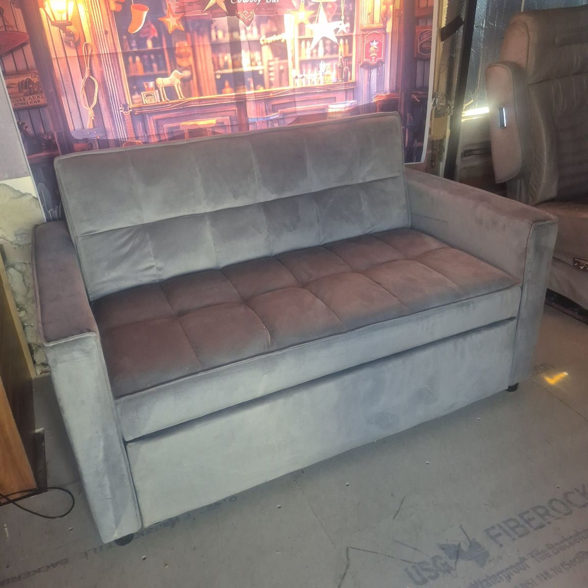 Compact RV Sleeper Sofa Couch - Converts to Bed, Space-Saving Design