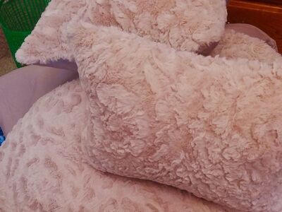 PLUSH COMFORTER, 2 SHAMS. 2 PILLOWS..FULL/QUEEN