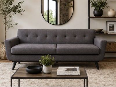 Negotiable on Price!!!! Modern Gray Fabric Sofa Couch