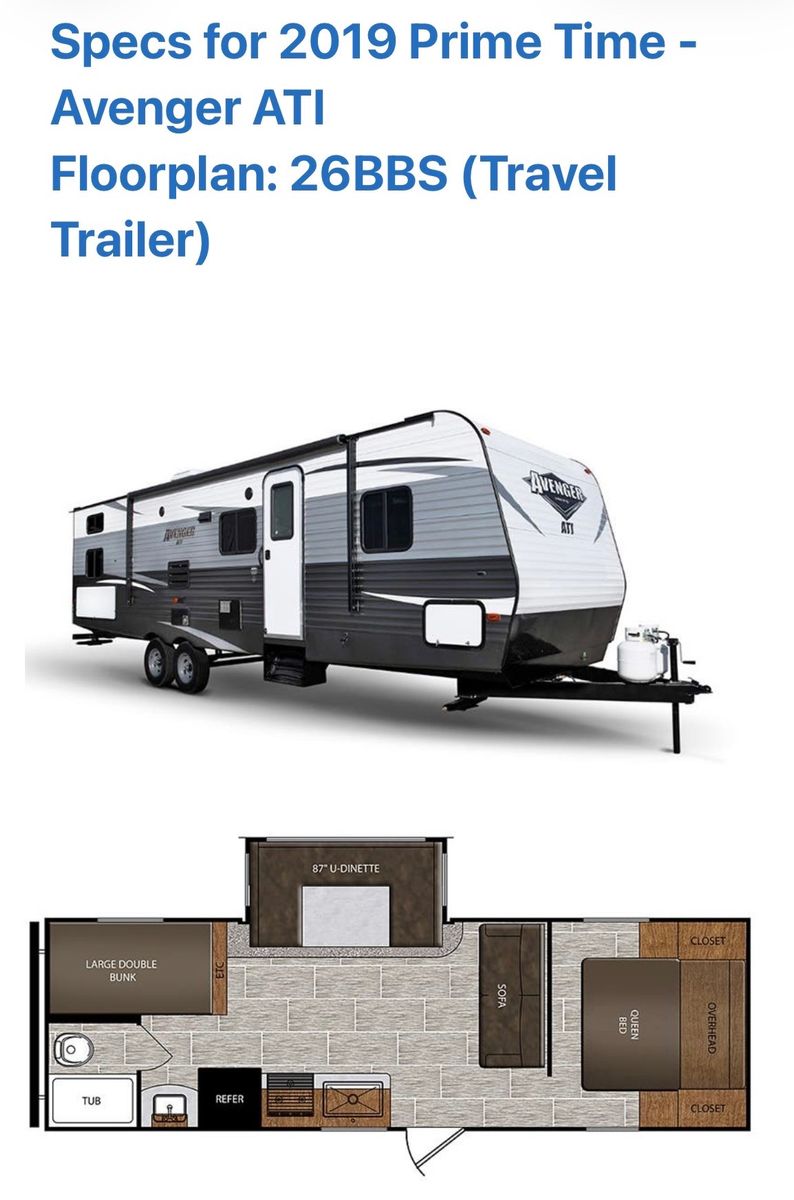 Avenger travel trailer RV