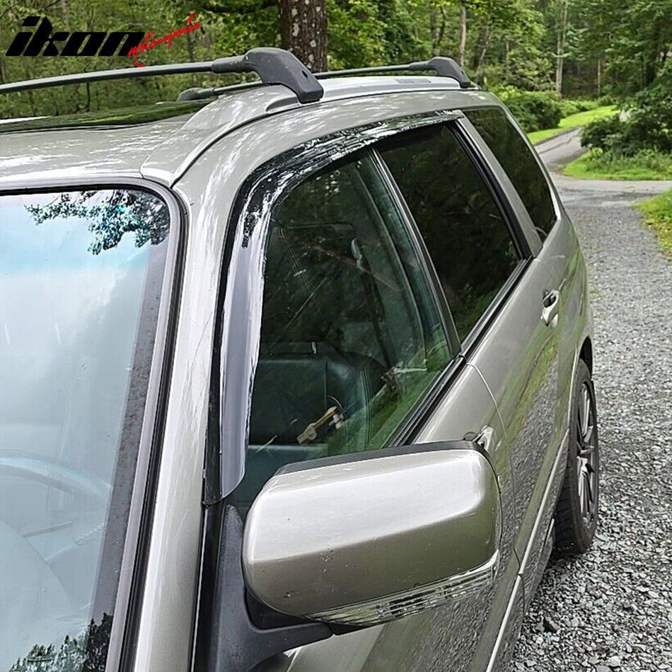 NEW 03–08 Subaru Forester Window Rain Guards – One-Piece Wind Deflectors