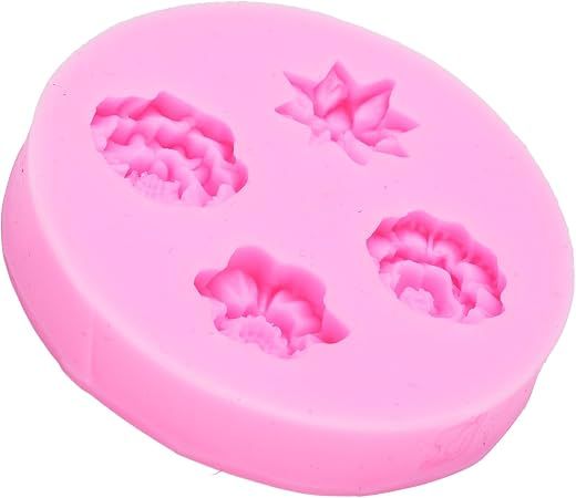 Rose Flower Silicone Mold Mixed Shape Rose Fondant Pattern for Cake Chocolate Resin with Food Grade Safe Reusable Easy Release