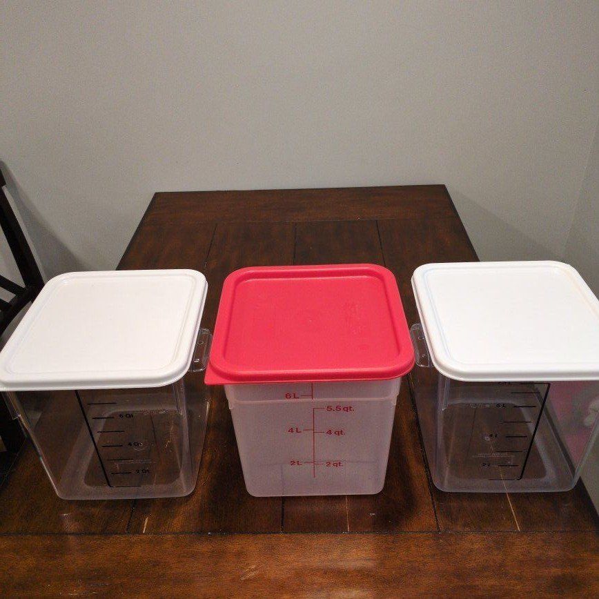8 qrt bulk storage containers with lids