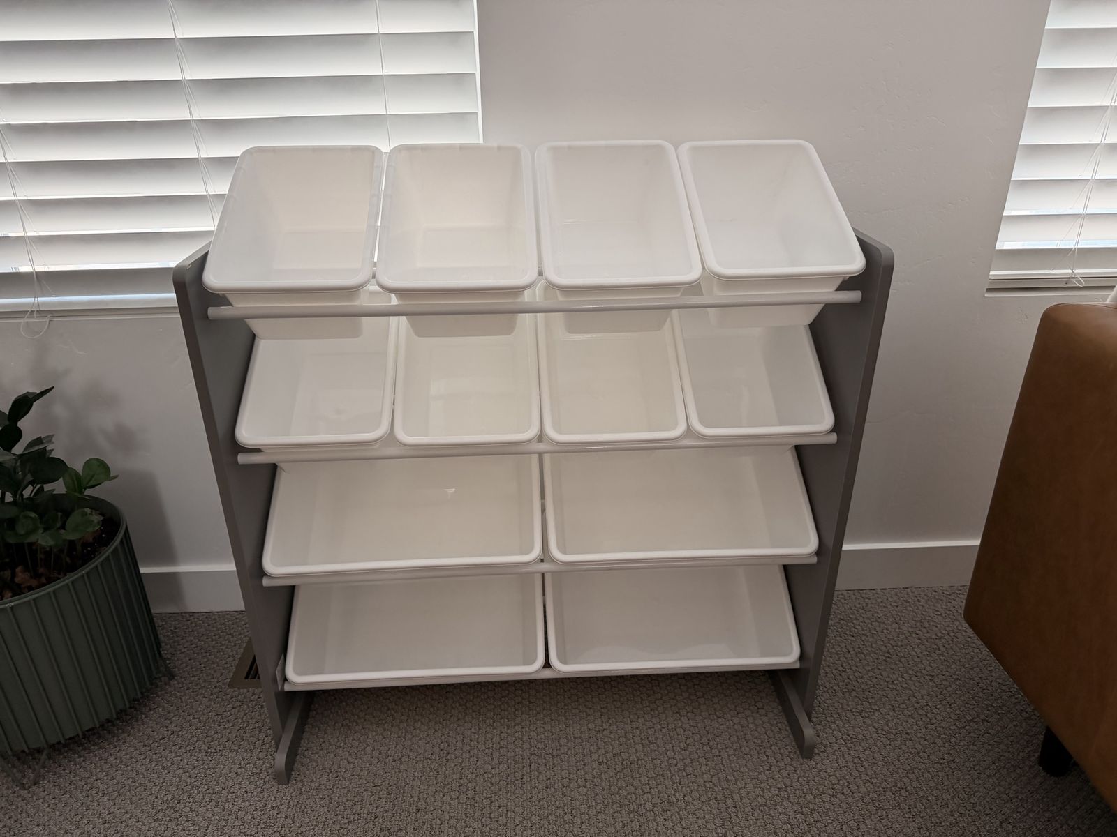 Toy Storage Organizer Grey/White