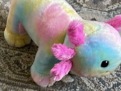 Build-A-Bear Tie-Dye Axolotl stuffed animal