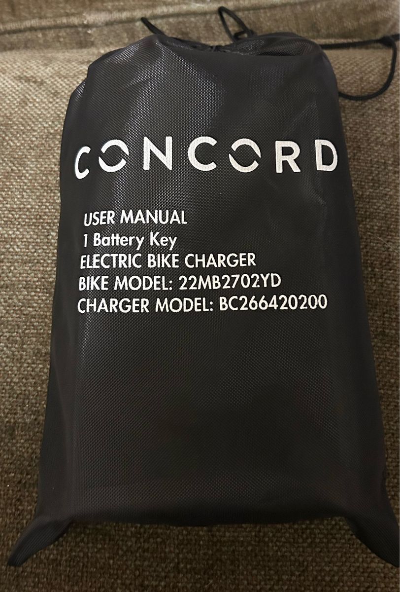 CONCORD Electric Bike Li-ion Battery Charger BC266420200 for BIKE MODEL: 22MB2702YD Cash Only Please