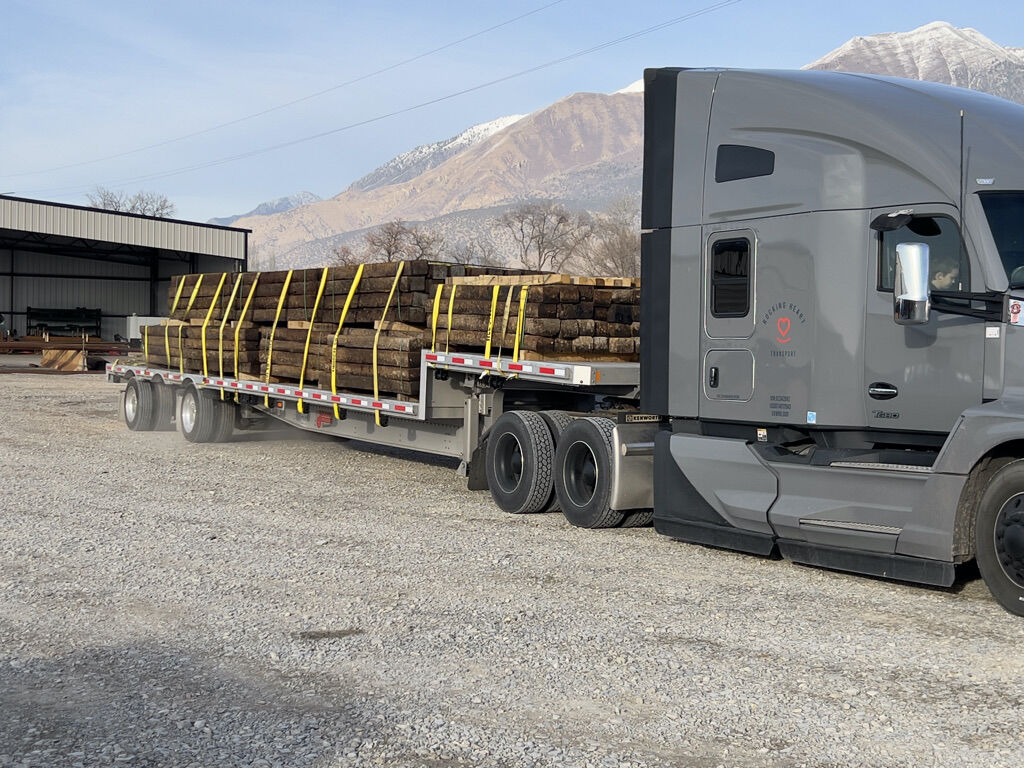 Semi Load of Railroad Ties