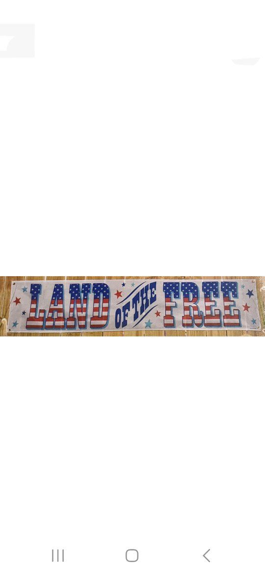 Land of the Free Nylon Banner