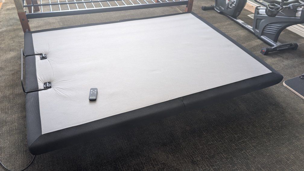 Adjustable Bed Frame Base with Wireless Remote - Queen Size, Black