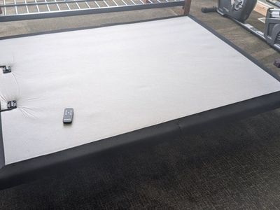 Adjustable Bed Frame Base with Wireless Remote - Queen Size, Black