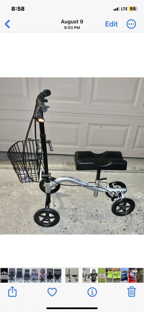 HEAVY DUTY kNEE WALKER W BASKET