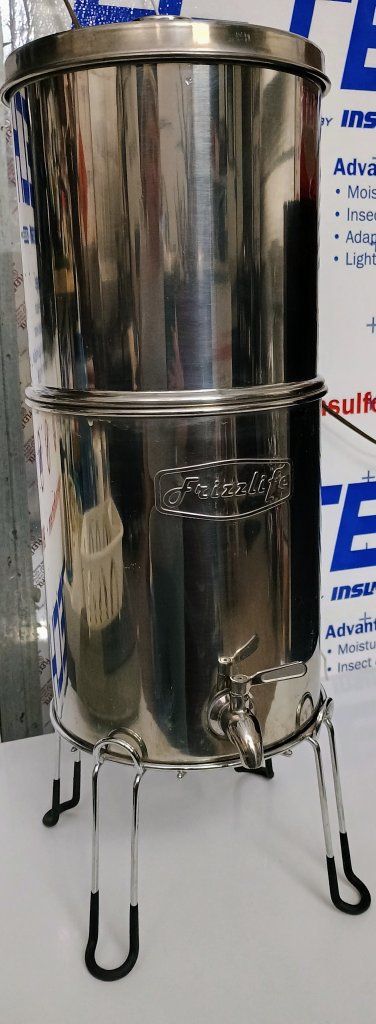 Frizzlife Stainless Steel Gravity Water Filter System - Countertop Purifier Dispenser