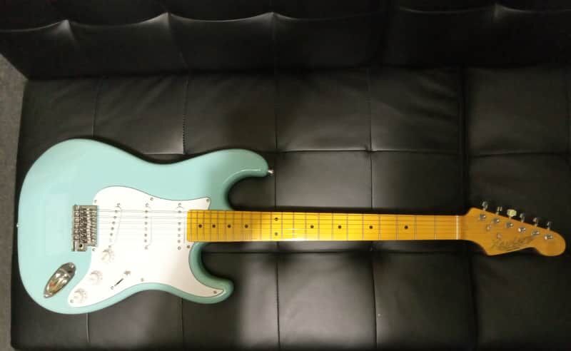 GFS Xaviere Pro870 Electric Guitar - Daphne Blue - Maple Neck - Alder Body - Alnico V Pickups