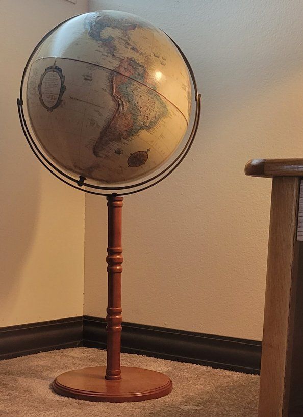 Replogle Commander II Floor Globe, Antique 16"