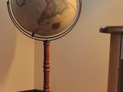 Replogle Commander II Floor Globe, Antique 16"